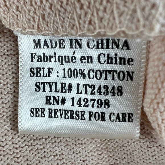 NWT Love Riche Beige Cold Shoulder Ruffled Long Sleeve Blouse Size Small Women’s - Picture 7 of 7